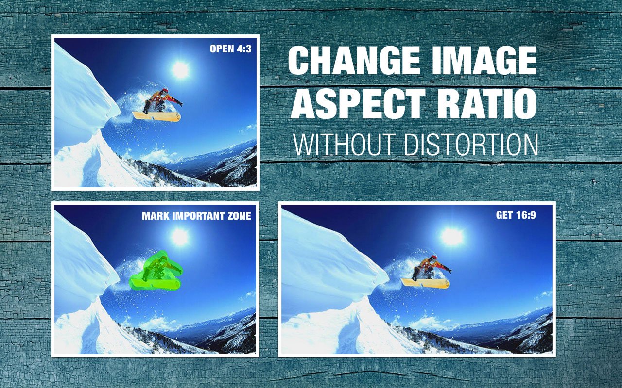 Change image aspect rate without distortion